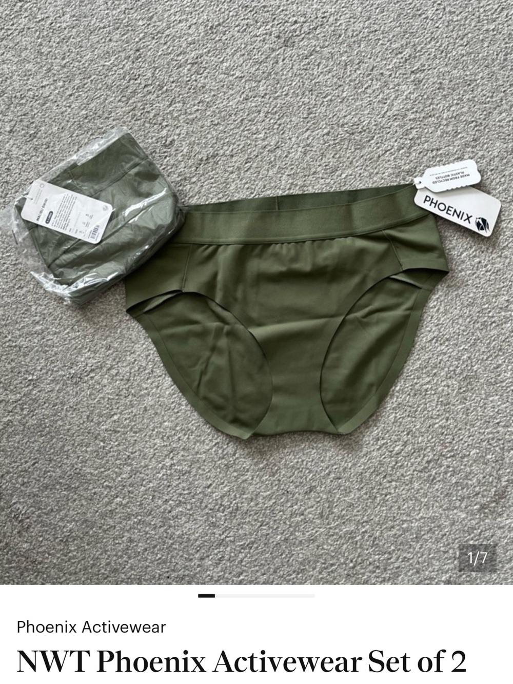 Phoenix Activewear Women’s Olive Sports Bikini Brief - 2-Pack